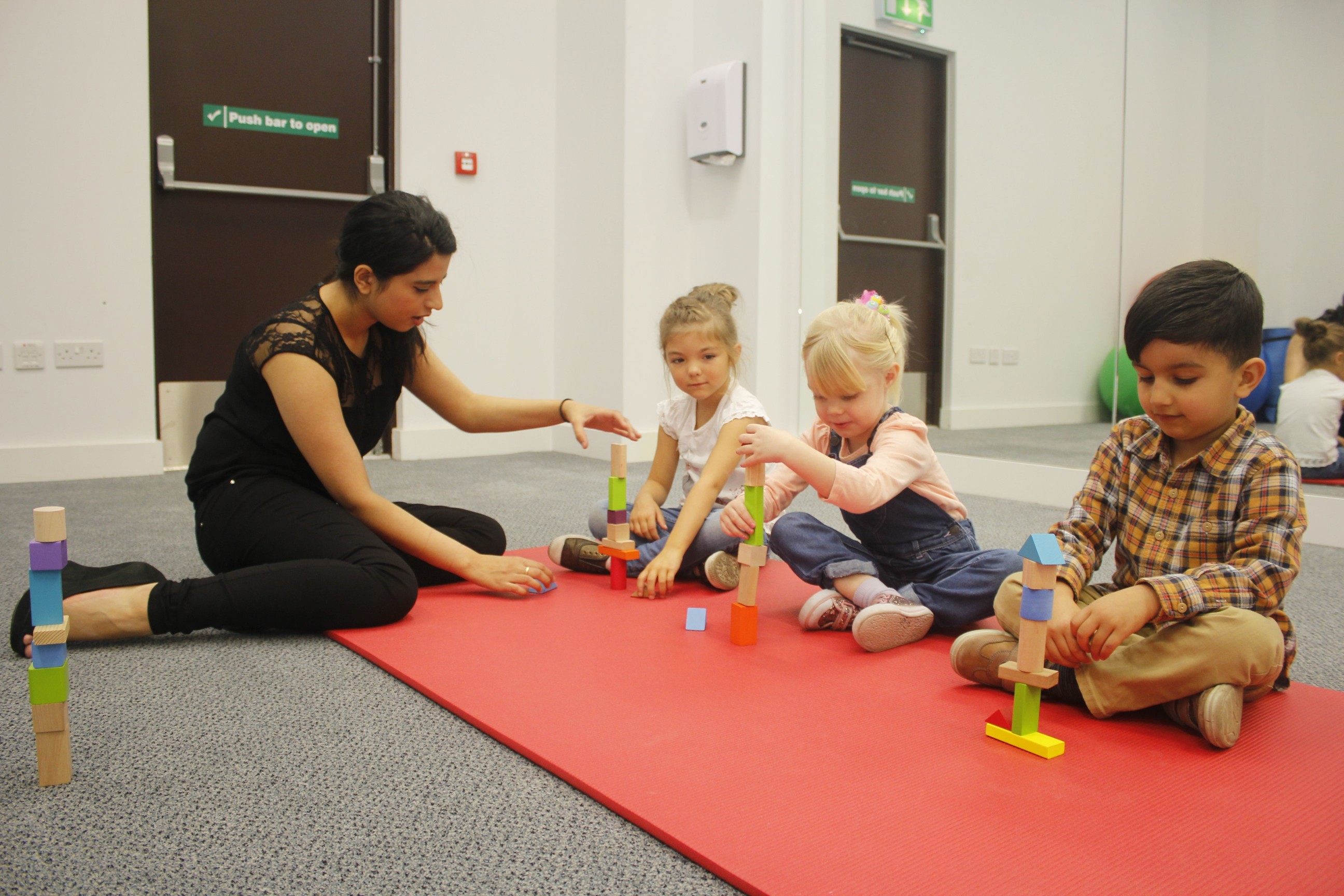Saliha using construction activities to work on the child’s ability to switch between an activity and the adult. Saliha using construction activities to work on the child’s ability to switch between an activity and the adult.